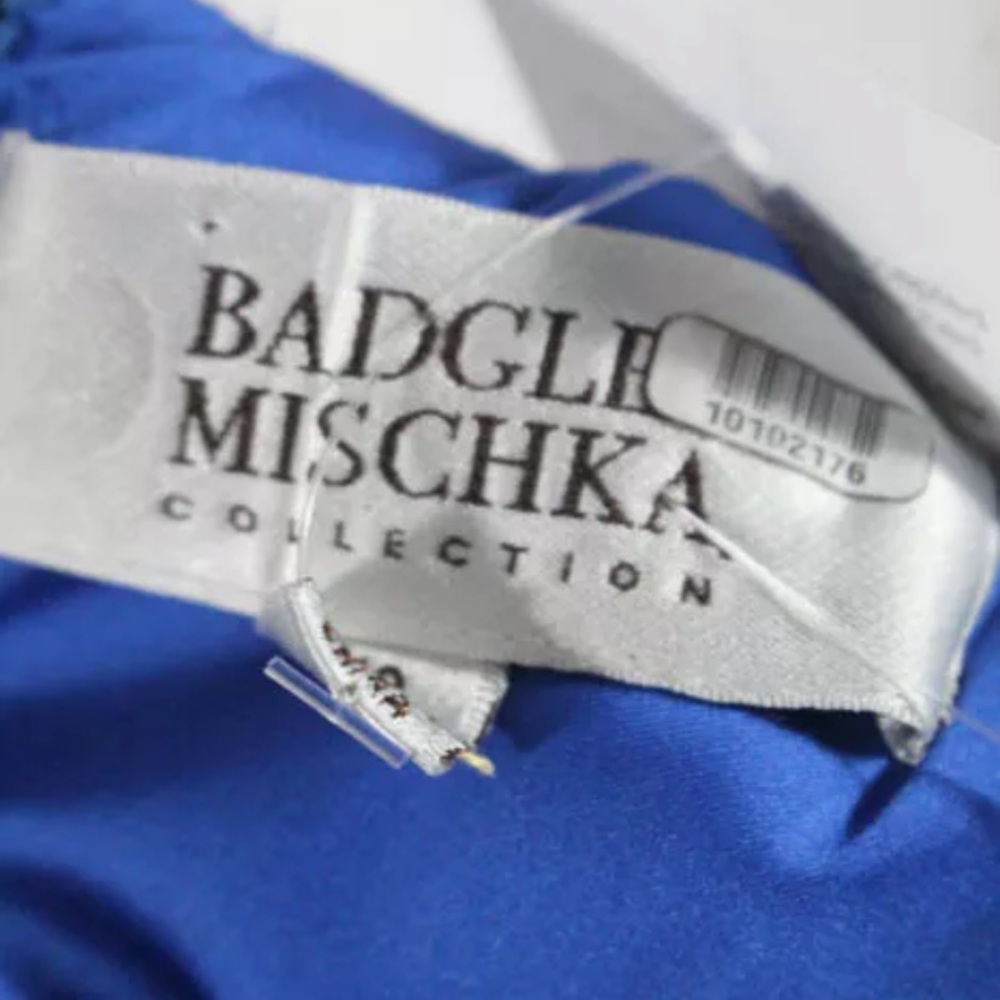 Badgley Mischka Blue Corundum Size 12 $790 dress - Picture 4 of 4